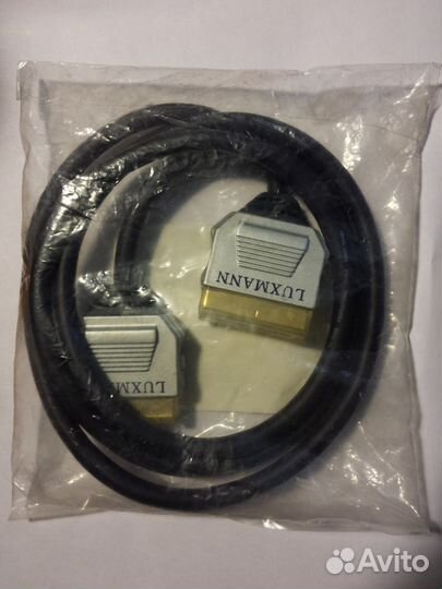 Кабель Luxmann professional scart-scart 1.5м gold