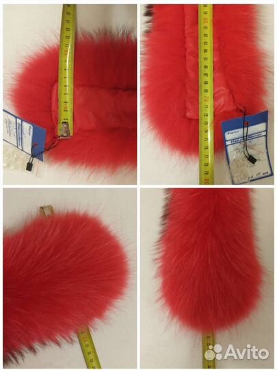 Воротник опушка натуральный мех енота