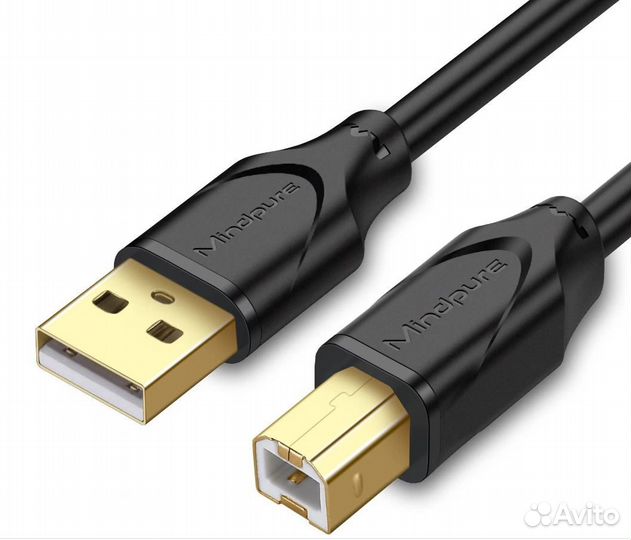 USB Кабель 2.0 A/M - B/M Golden Mindpure 1м