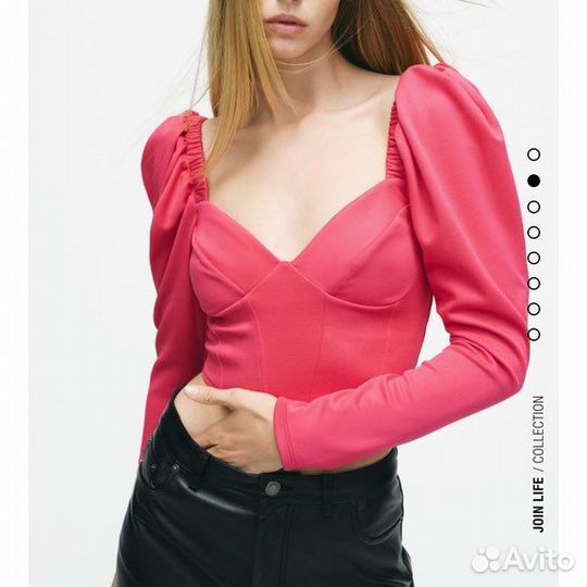 Кофта топ нарядная розовая Zara