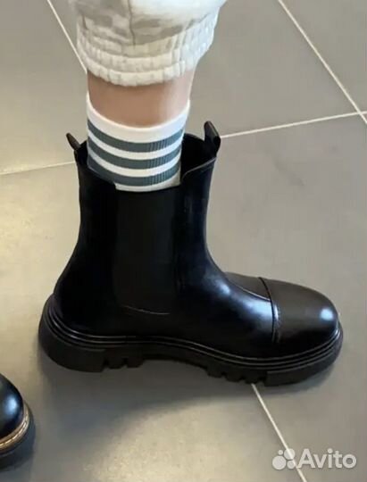 Ботинки кожаные