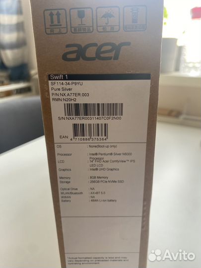 Acer Swift 1 14' (FullHD IPS/N6000/8/256)