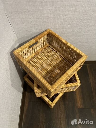 Плетёная корзина IKEA из ротанга