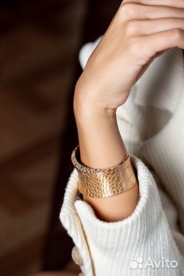 Браслет Pomellato Cocco Wide Gold Cuff Bracelet