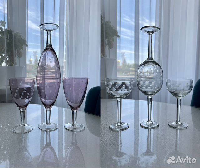Фужеры рюмки бокалы СССР, гхз