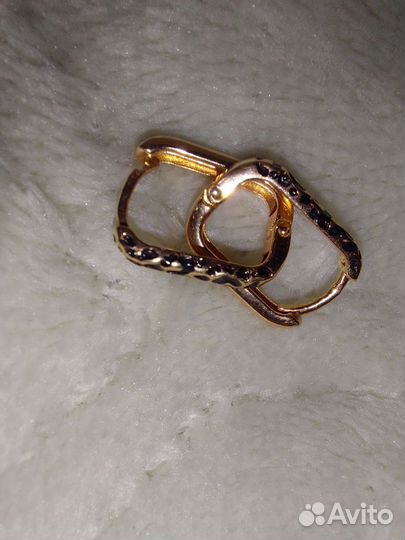 Позолоченные серьги