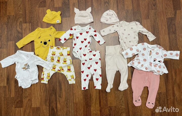Вещи пакетом на девочку 0-3 мес