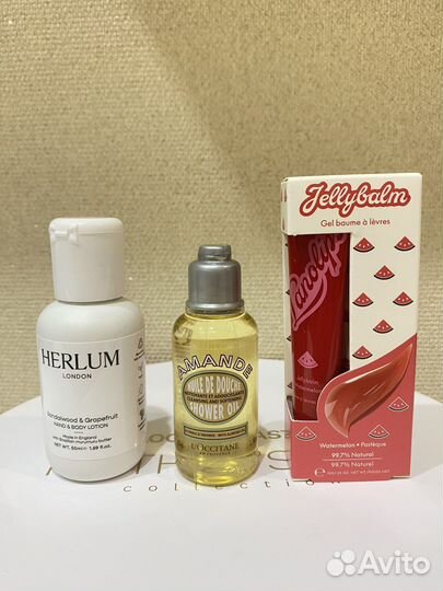 Набор косметики lanolips, l'occitane