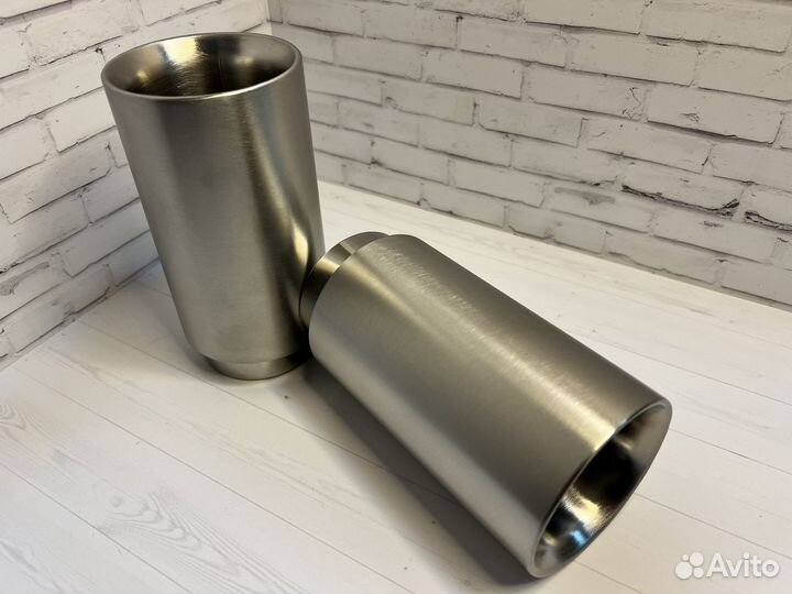 Насадка на выхлоп 76мм прямая матовая