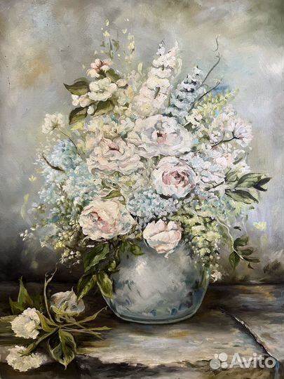 Картина маслом на холсте цветы