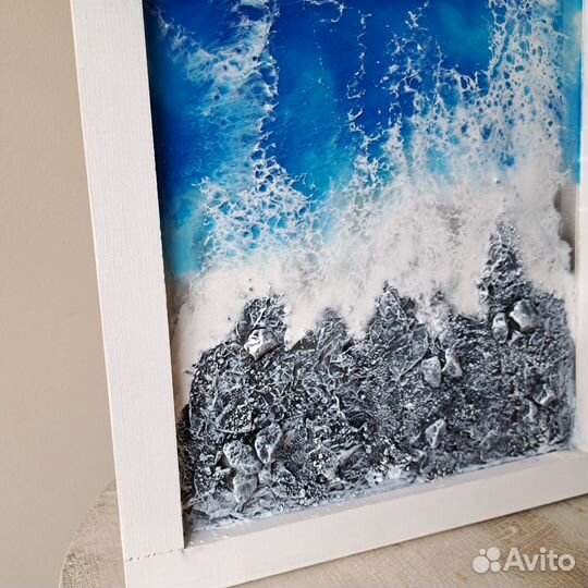 Картина из эпоксидной смолы «Морская пена»