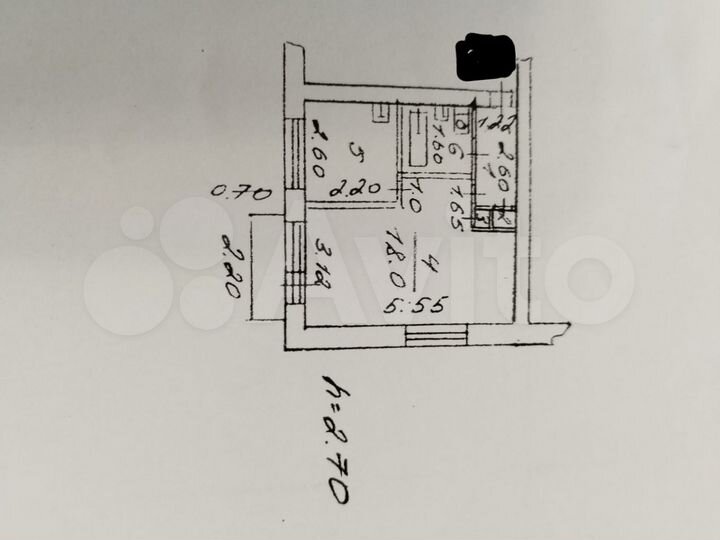 1-к. квартира, 30 м², 5/5 эт.