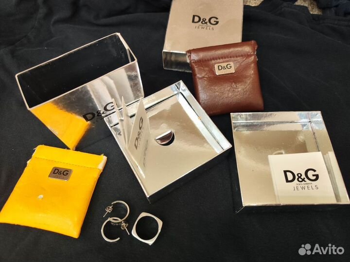 Гарнитур серьги и кольцо D&G