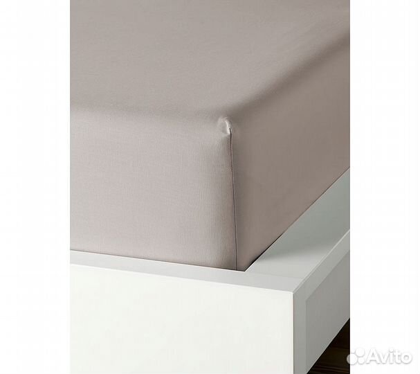 Простынь GoodNight Сатин 180х200х20 Бежевый на рез