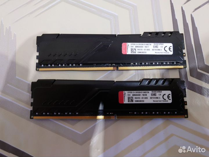 Оперативная память ddr4 hyperx fury 16gb 2666