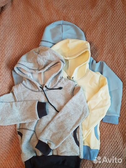 Толстовки теплые детские на флисе