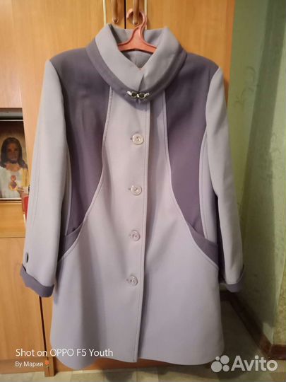 Пальто драповое женское демисезонное