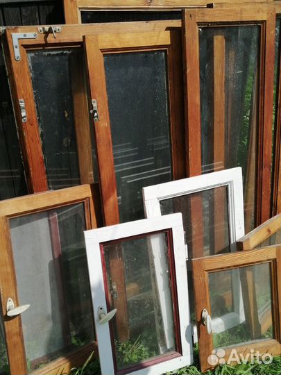 Деревянные окна бу (рамы застекленные)