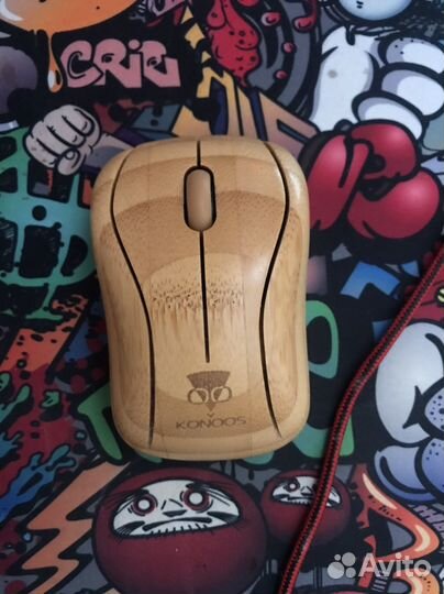 Беспроводные клавиатура и мышь konoos бамбук