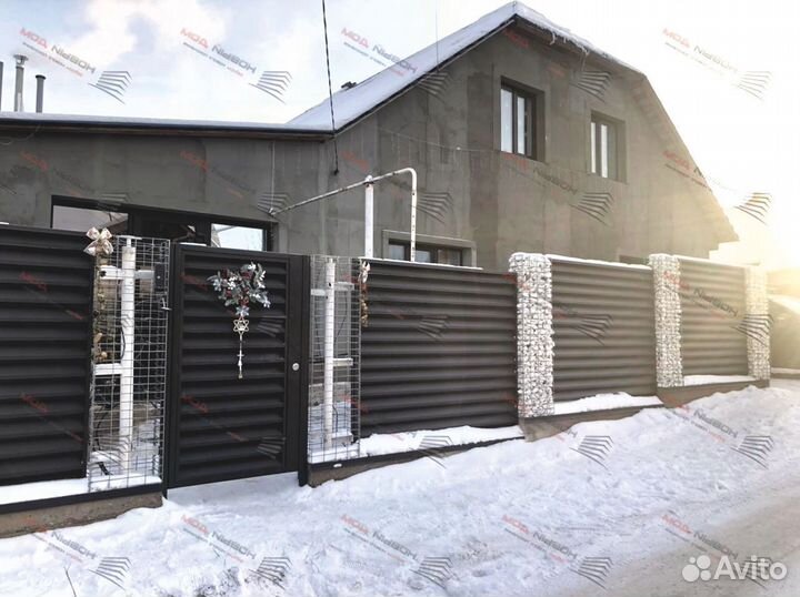 Забор жалюзи из металла