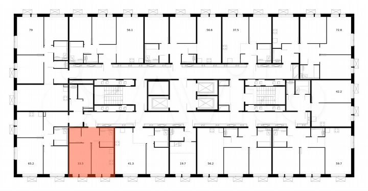 1-к. квартира, 33,6 м², 7/17 эт.