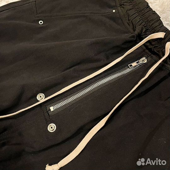 Брюки Rick Owens Wide-Leg Black Belas