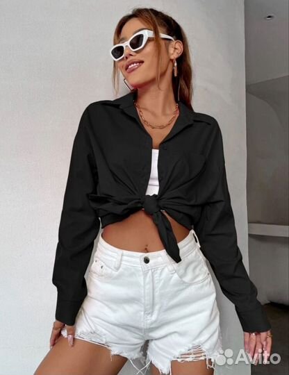 Рубашка женская черная 42 44 46 48