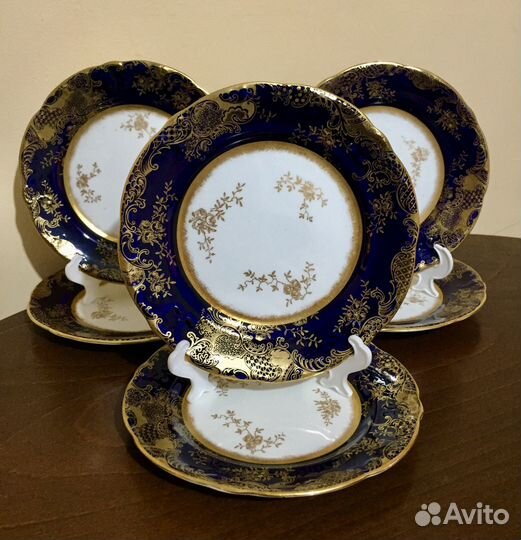 6 десертных тарелок. Aynsley, Англия