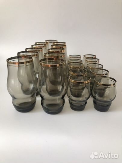 Стаканы и рюмки цветное стекло СССР