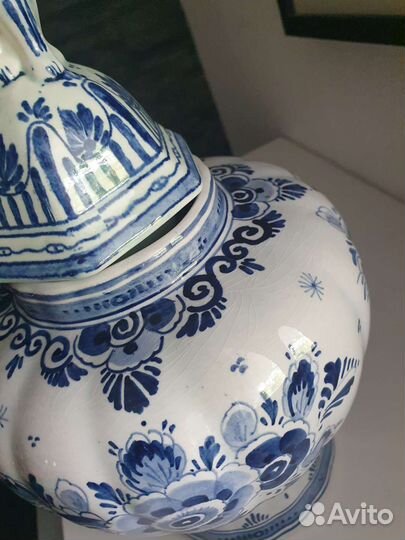 Ваза Коллекционная с крышкой Delft Blue