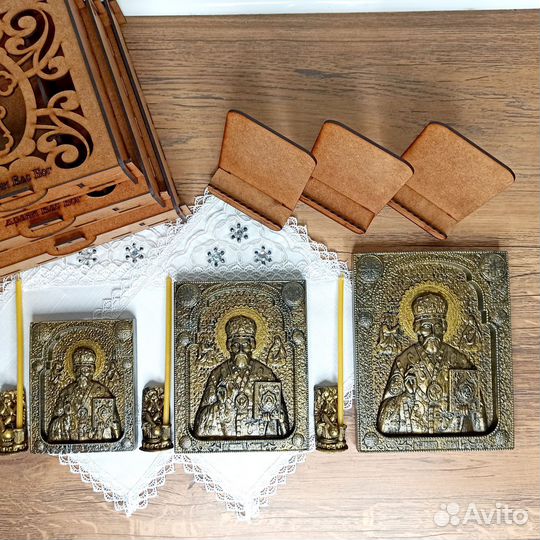 Икона св. Николай Чудотворец. Подарочная упаковка