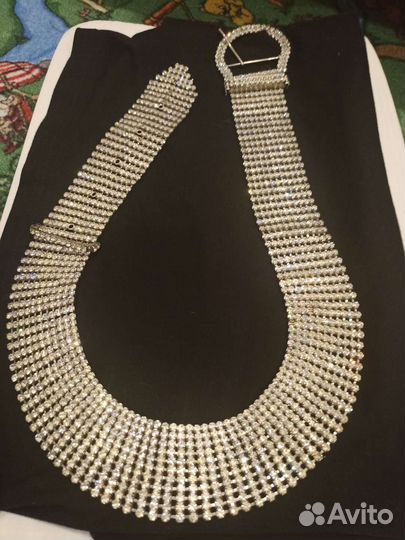 Ремень со стразами