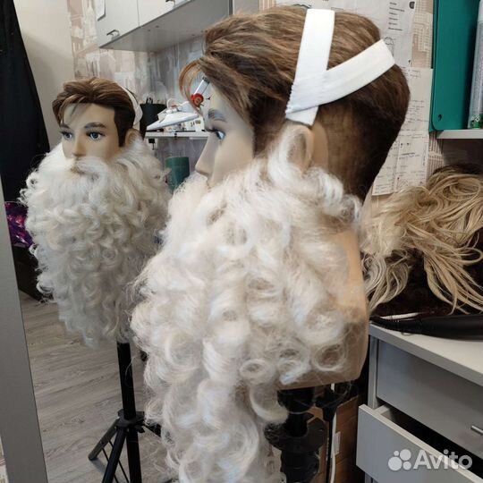 Усы, накладная борода Дед Мороз Санта Клаус