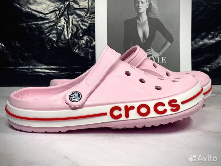 Crocs сабо мужские розовые