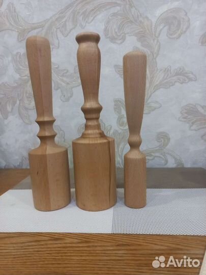 Толкушка для картофеля из массива дерева