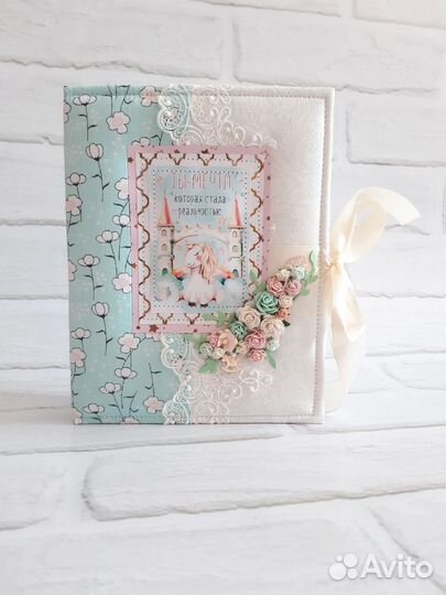 Фотоальбом для девочки, скрапбукинг, ручная работа