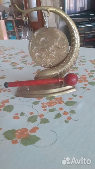 Гонг колокольчик латунь