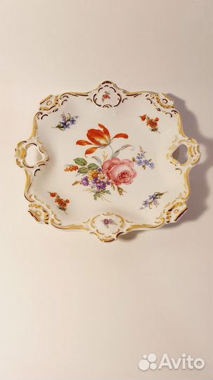 Блюдо фарфор Германия кобальт