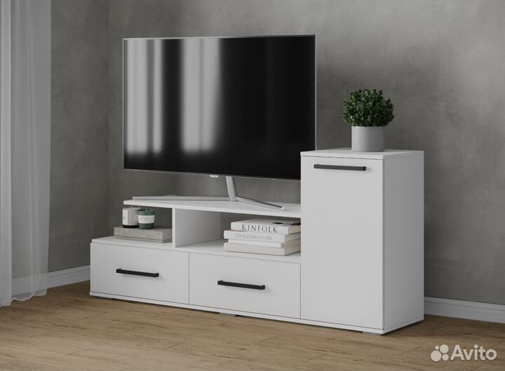 Тв Тумба белая под телевизор Парус-1