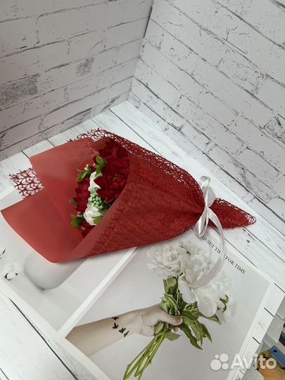 Букет из мыльных цветов, мыло