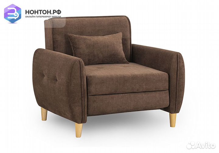 Кресло еврокнижка Анита коричневое