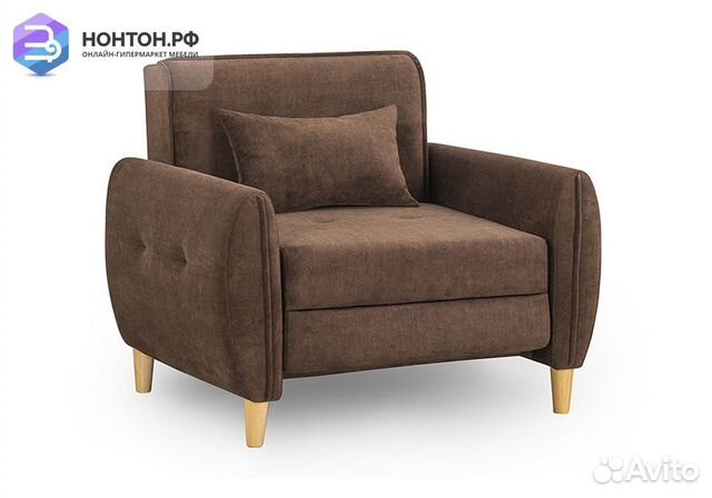 Кресло еврокнижка Анита коричневое