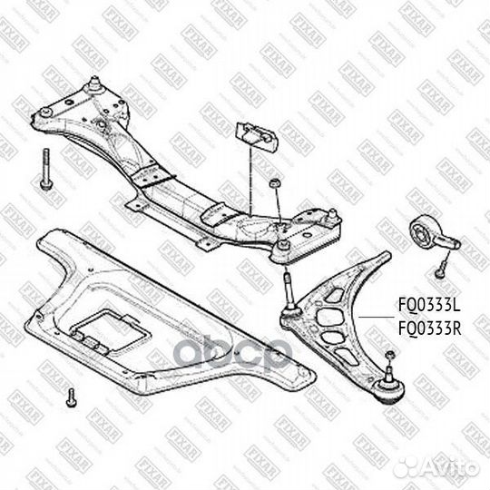 Рычаг подвески BMW 3 (E46) 98- FQ0333L fixar