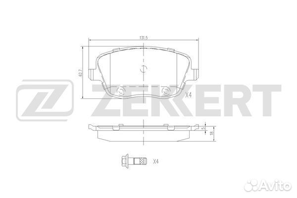 Колодки торм. диск. передн. Seat Ibiza III 02- Sko