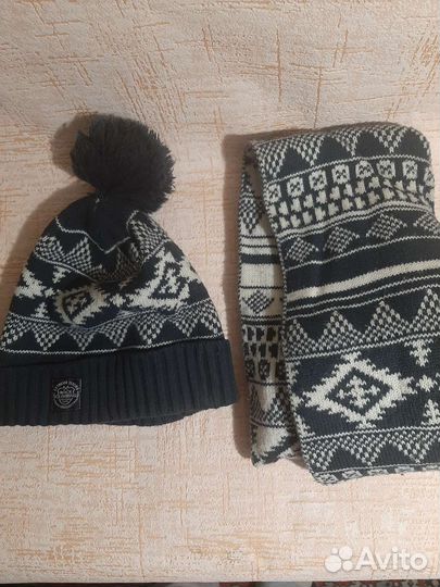 Шапка и шарф мужские