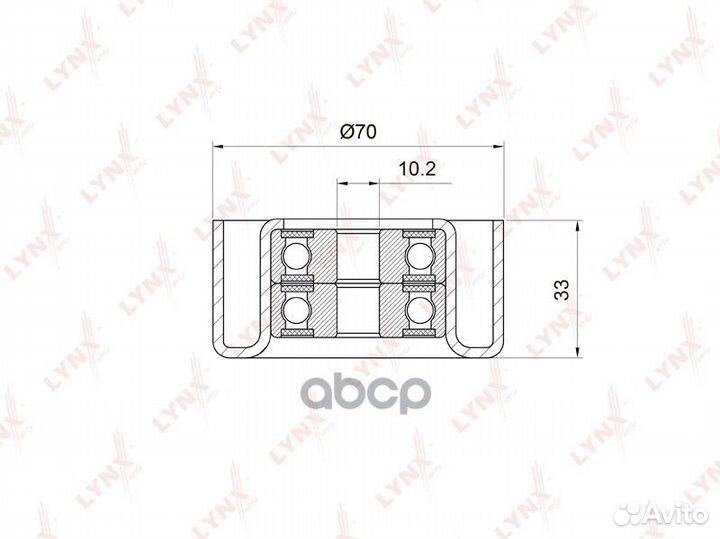 Ролик направляющий / приводной toyota Land Crui