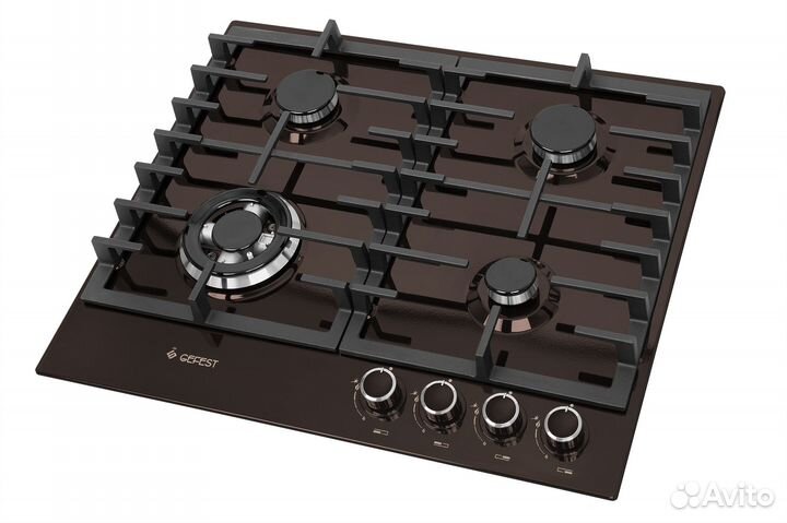 Встраиваемая газовая поверхность gefest коричневый