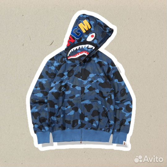 Худи Bape синее