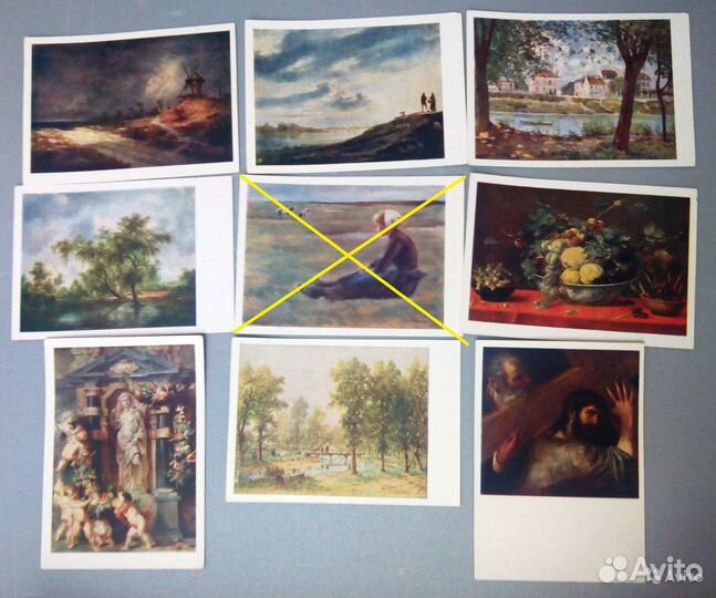 Открытки с репродукциями картин из Эрмитажа