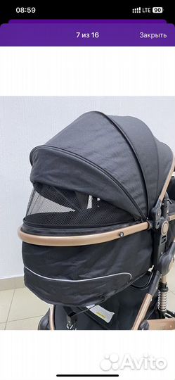 Коляска luxmom 3 в 1 бу
